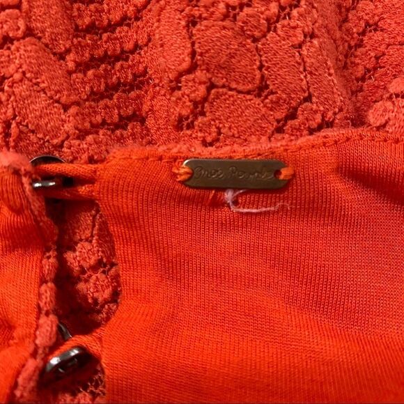 Free People Lace Poppy Dress Persimmon Orange - Picture 11 of 13